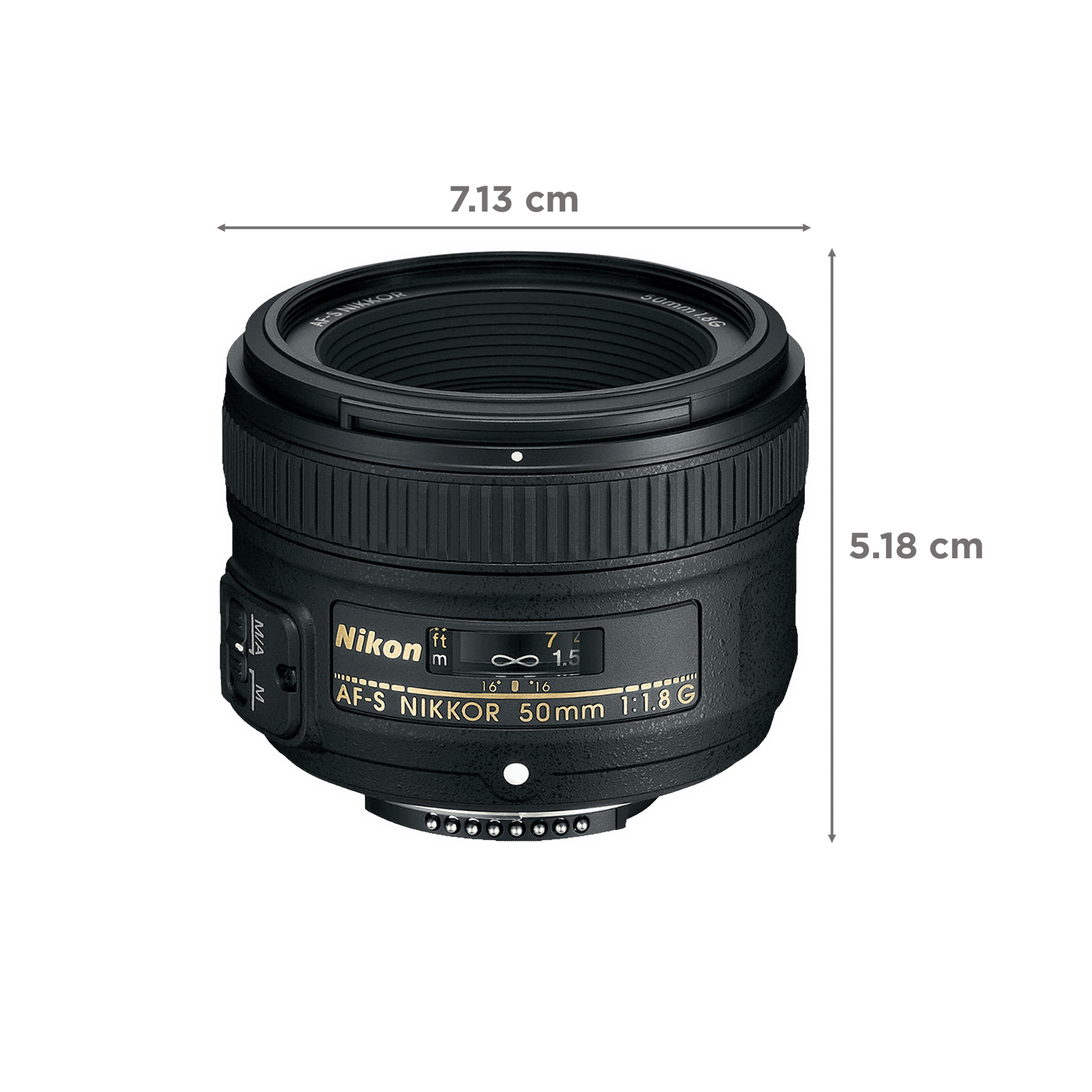 Buy Nikon AF-S NIKKOR 50mm f/1.8 - f/22 Standard Prime Lens for
